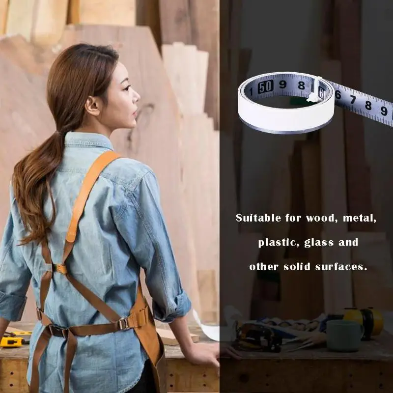 1 м клейкая лента из нержавеющей стали измеряющая самоклеющиеся метрические весы