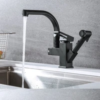 black kitchen faucet pull out bidet spray deck mount hot and cold mixer tap 360 rotation swivel bathroom sink crane
