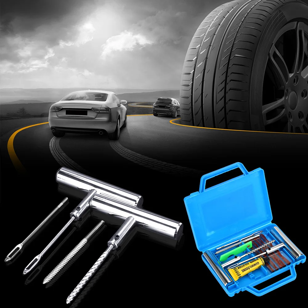 

12Pcs/Set Patch Fix Tools Car Tire Repair Tools Tire Repair Kit Vacuum Tyre Puncture Repair Tool Tire Rubber Strip Fast Glue