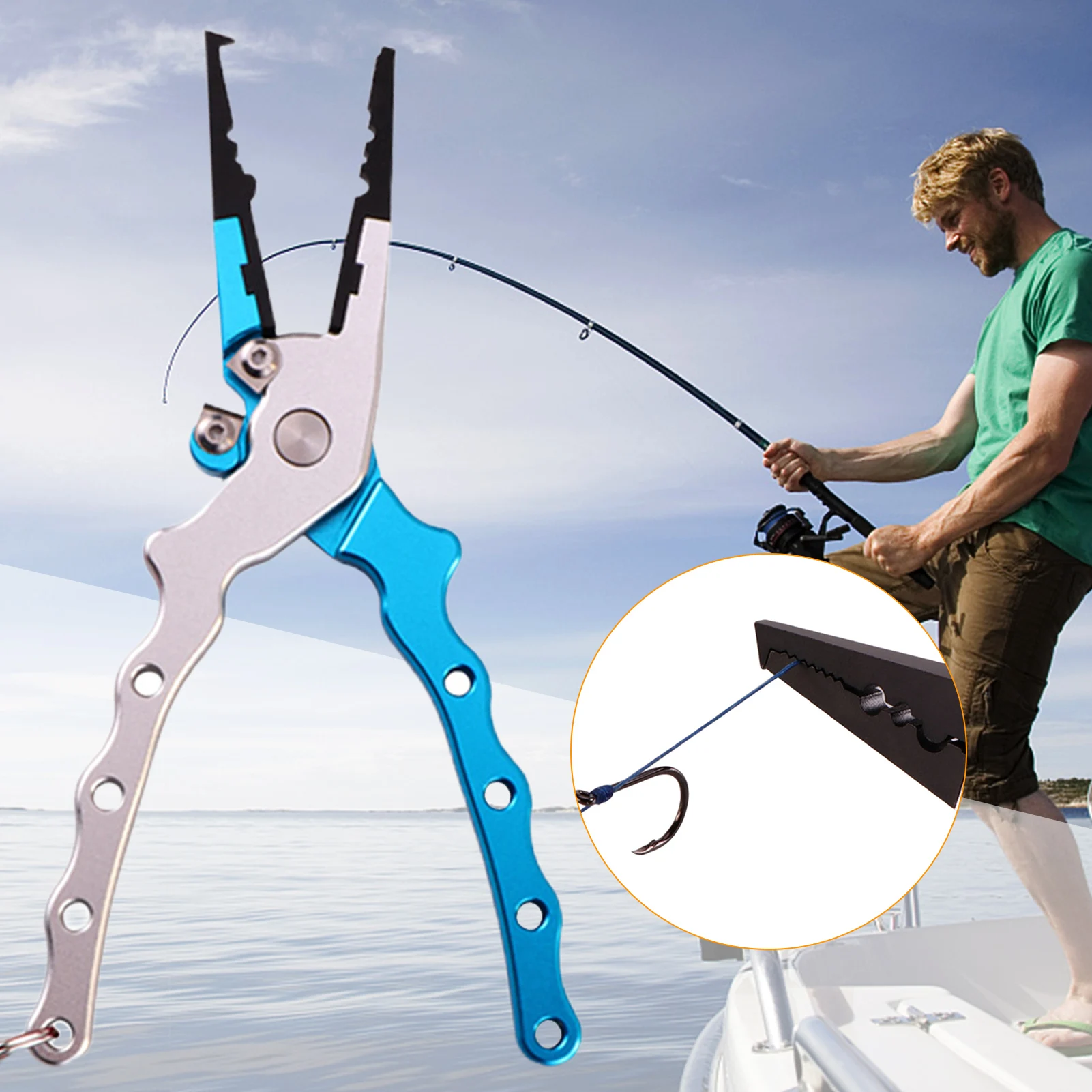 

Fishing Plier Scissor Braid Line Lure Cutter Hook Remover etc. Tackle Tool Cutting Fish Use Tongs Multifunction Scissors