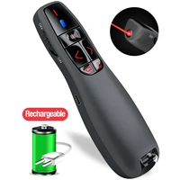wireless presentation remote rf 2 4ghz usb rechargeable presenter remote control with red laser pointer for powerpoint macpc