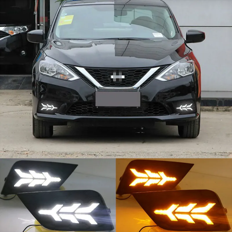 1 пара для Nissan Sentra Sylphy 2016-2018 дневной светодиодный DRL дневные ходовые огни с