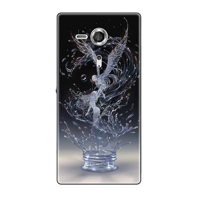 Мягкие чехлы для sony Xperia SP M35 M35h M35C C5303 C5306 C5302 чехол с принтом(розы); волк милый чехол-крышка с узорами чехол для телефона чехол Fundas Para