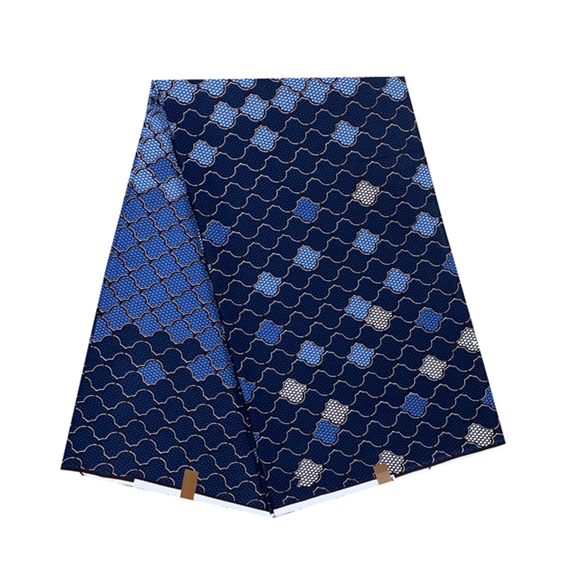 

Nigerian Wax African Wax Dye Printed Cotton Fabric 100%Real Breathable High Quality Sewing Material For Clothes 6 Yards V-L 118