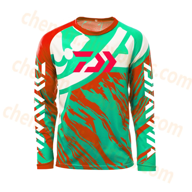 

4 Colors 2021 New Style Daiwa DAWA Men Fishing Clothes UV Protection Moisture Wicking Quick-drying Breathable Fishing Shirts