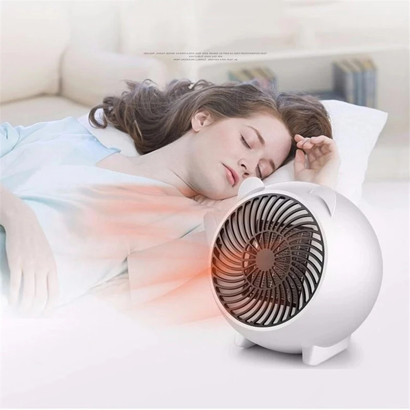

Cute Mini Electric Heater Hand Warmer PTC Fast Heating Desktop Warmer Portable Winter Space Heater