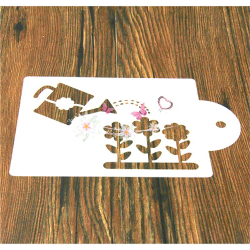 Трафарет многоразовый в форме цветов для рисования аэрограф творчества и