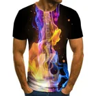 2021 новая футболка мужская музыка футболка 3d гитара футболка рубашка с принтом в готическом стиле с рисунками аниме Большой куш, одежда с коротким рукавом Футболка XS-6XL