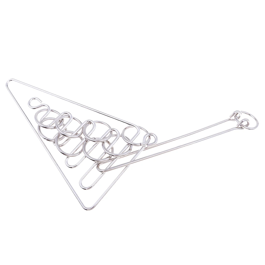 Металлическая проволочная головоломка IQ тест на мозги игрушка из колец