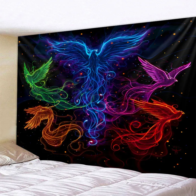 

Colorful psychedelic illustration big tapestry hippie home decor art tapestry boho tapestry sheets sofa blanket beach yoga mats