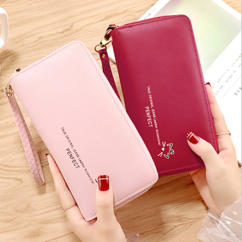 

Women's Long Zipper Wallet Large-Capacity Mobile Phone Bag Luxury Coin Purse Credit Card Holder Wallet