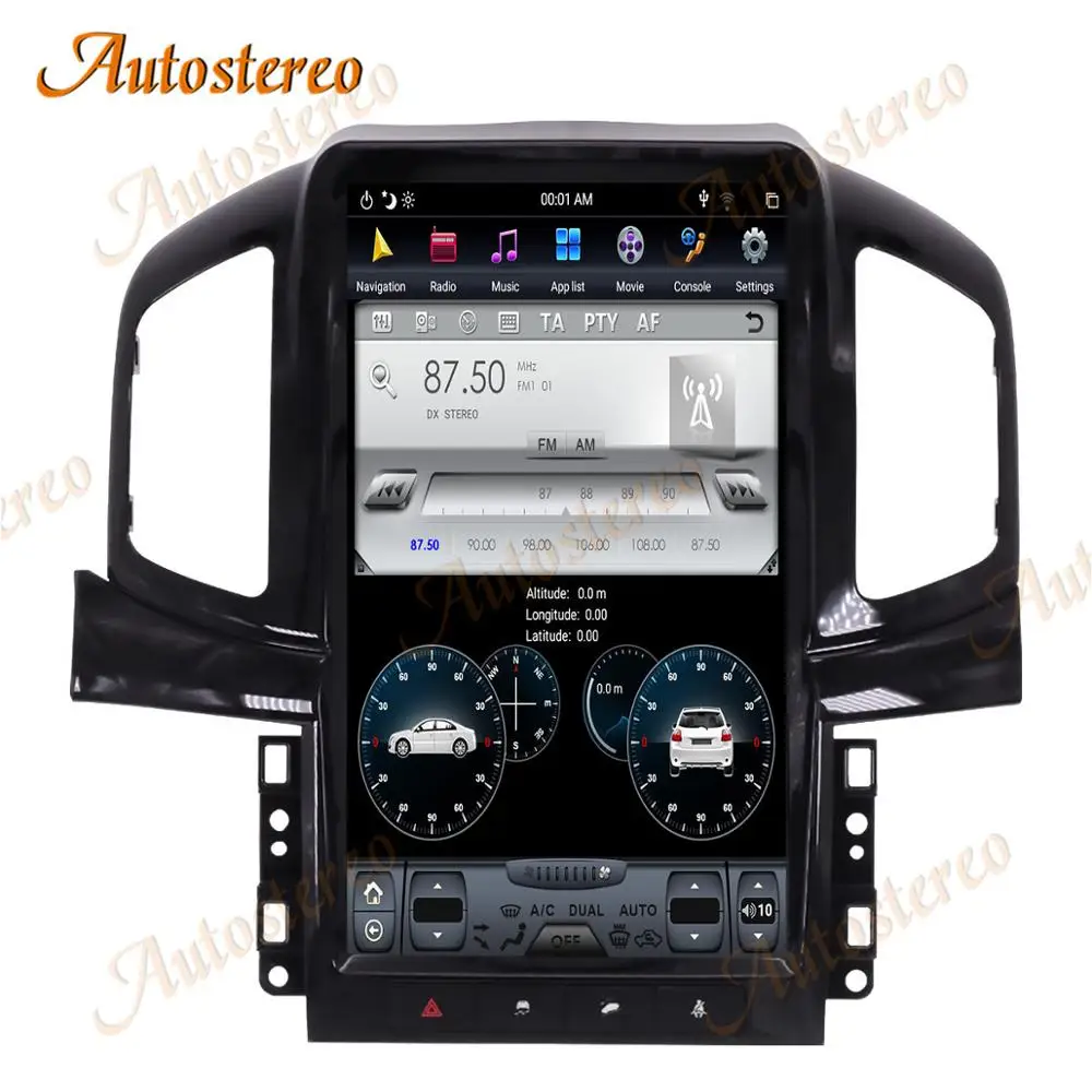 6 ядерный Автомобильный GPS навигатор в стиле Tesla Android 9 0 для Chevrolet Captiva 2012 2017 стерео