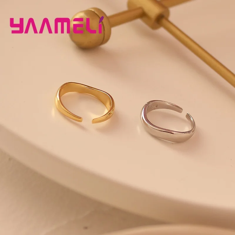 100% Стерлинговое Серебро 925 пробы модное ювелирное изделие простое металлическое