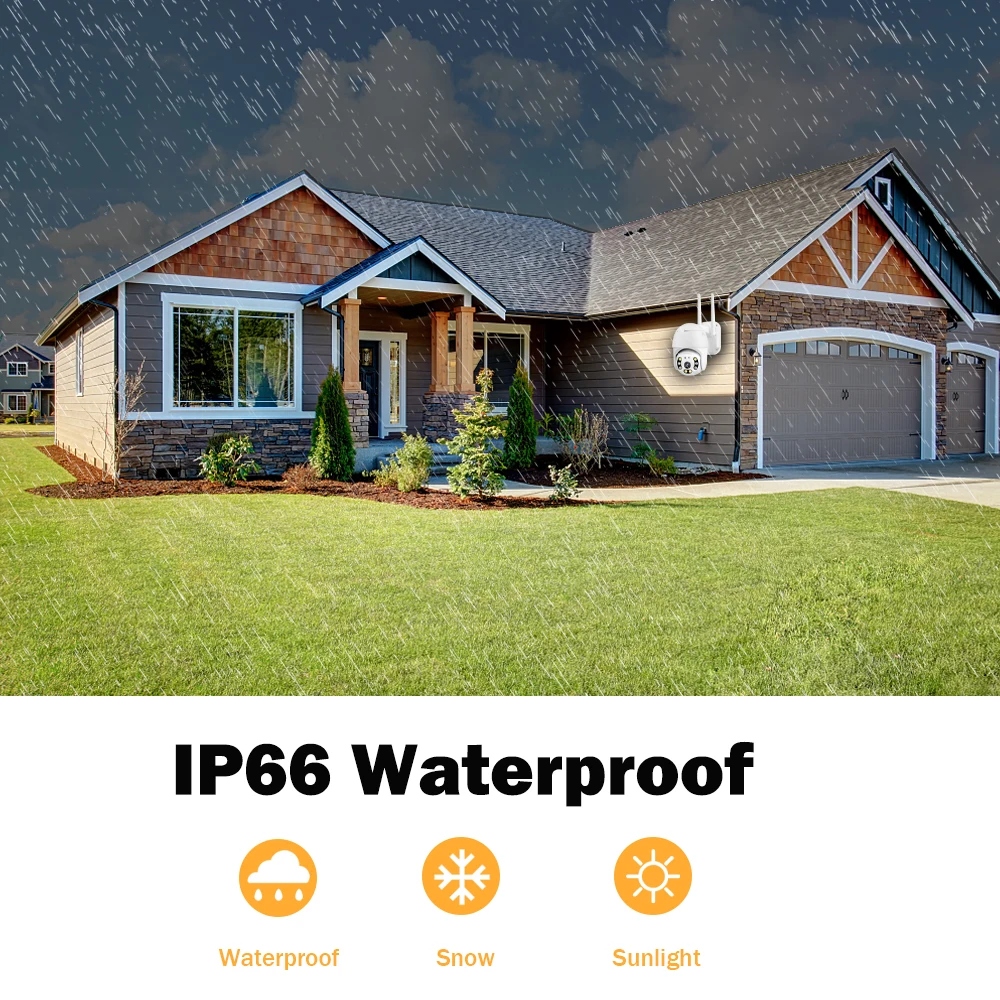 Купольная камера видеонаблюдения 1080P HD IP Wi Fi для улицы умного дома PTZ 4X цифровой