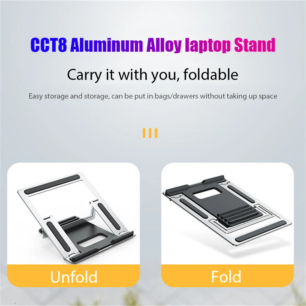 

Portable Laptop Stand Foldable Notebook Heat Dissipation Support Holder Adjustable Aluminum Laptop Cooling Stand