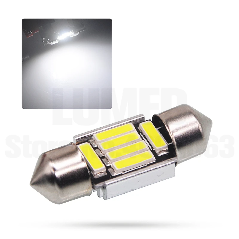 7020 x Φ 31 мм 36 39 41 Auto 6 LED SMD Chips C5W купольная лампа для внутреннего освещения