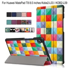 Чехол-книжка из искусственной кожи для Huawei MatePad T8 8,0 дюйма T 8 2020, чехлы-подставки с рисунком мультяшных цветов, Kobe2-L03 KOB2-L09