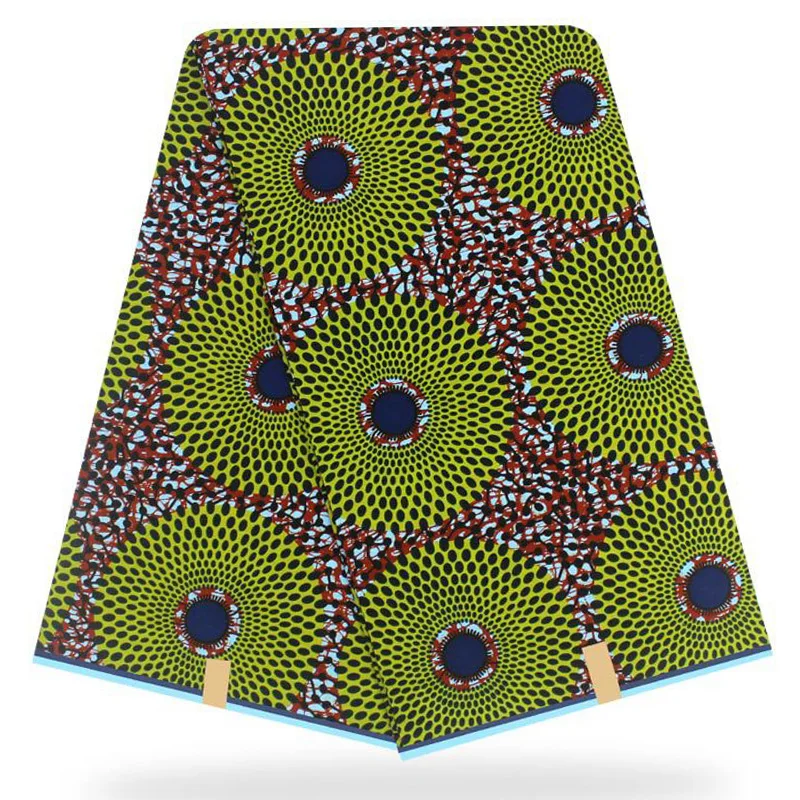 100% Cotton Ankara African Printed Patchwork Fabric Real Wax Tissu Top Quality Sewing Material For Dress Artwork Accessory 6yard | Дом и сад