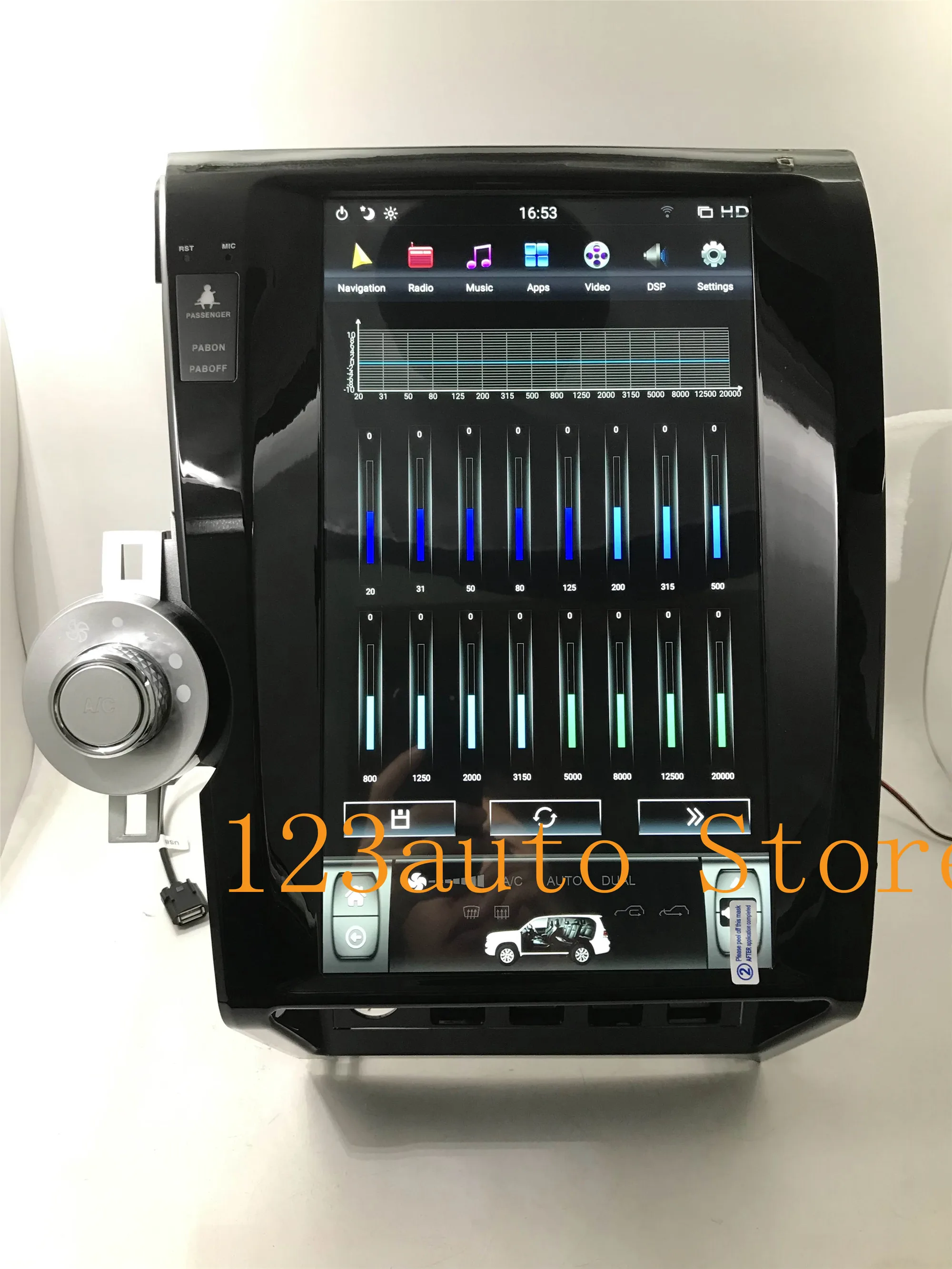 Вертикальный автомобильный DVD проигрыватель Tesla Style Android 13 6 с GPS навигацией для Toyota