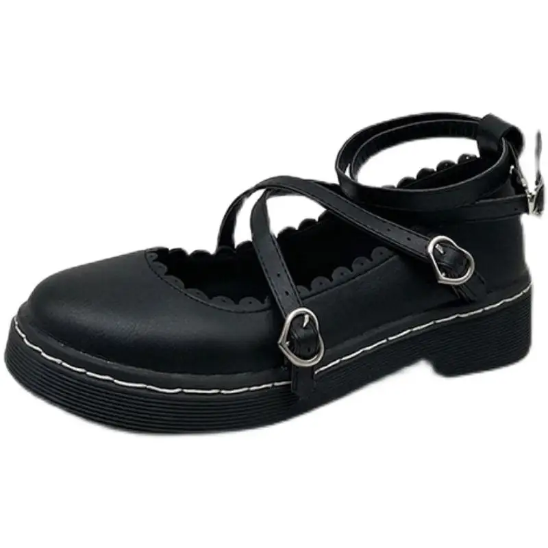 

Retro Woman Shoes Shallow Mouth Soft Oxfords Clogs Platform Female Footwear Casual Sneaker Round Toe Leather New Creepers Dress