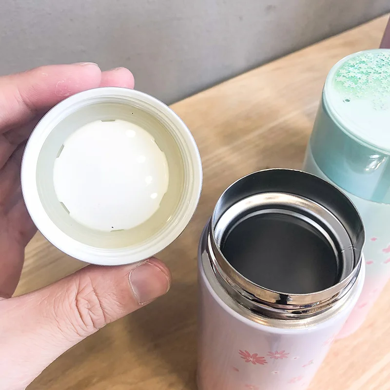 230 мл двойная стенка спортивный термос для чая и кофе бутылка горячей воды 304