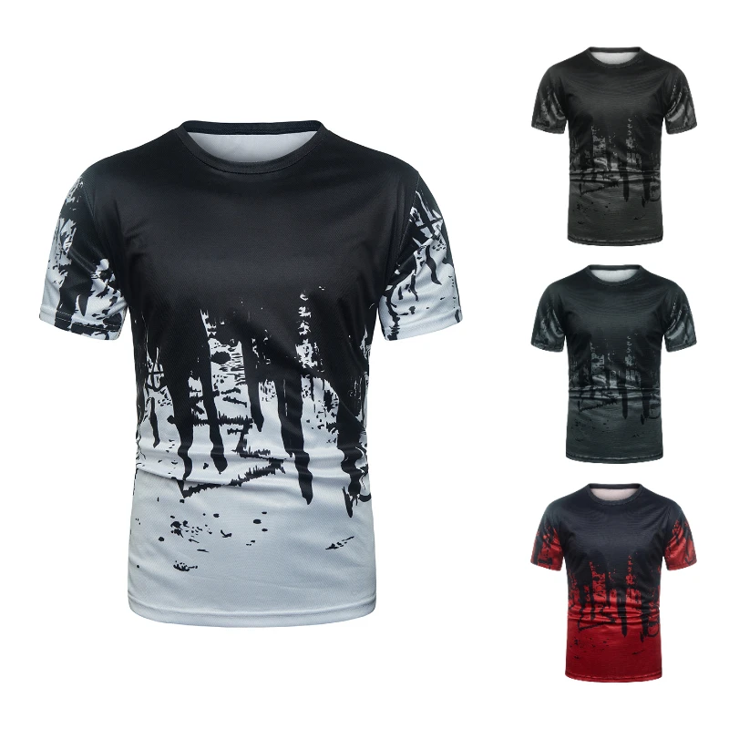 

Men's Camouflage Printed T-shirts Summer Casual O-Neck Tee Male Short Sleeve Sport Gym Tops Oversized Shirt