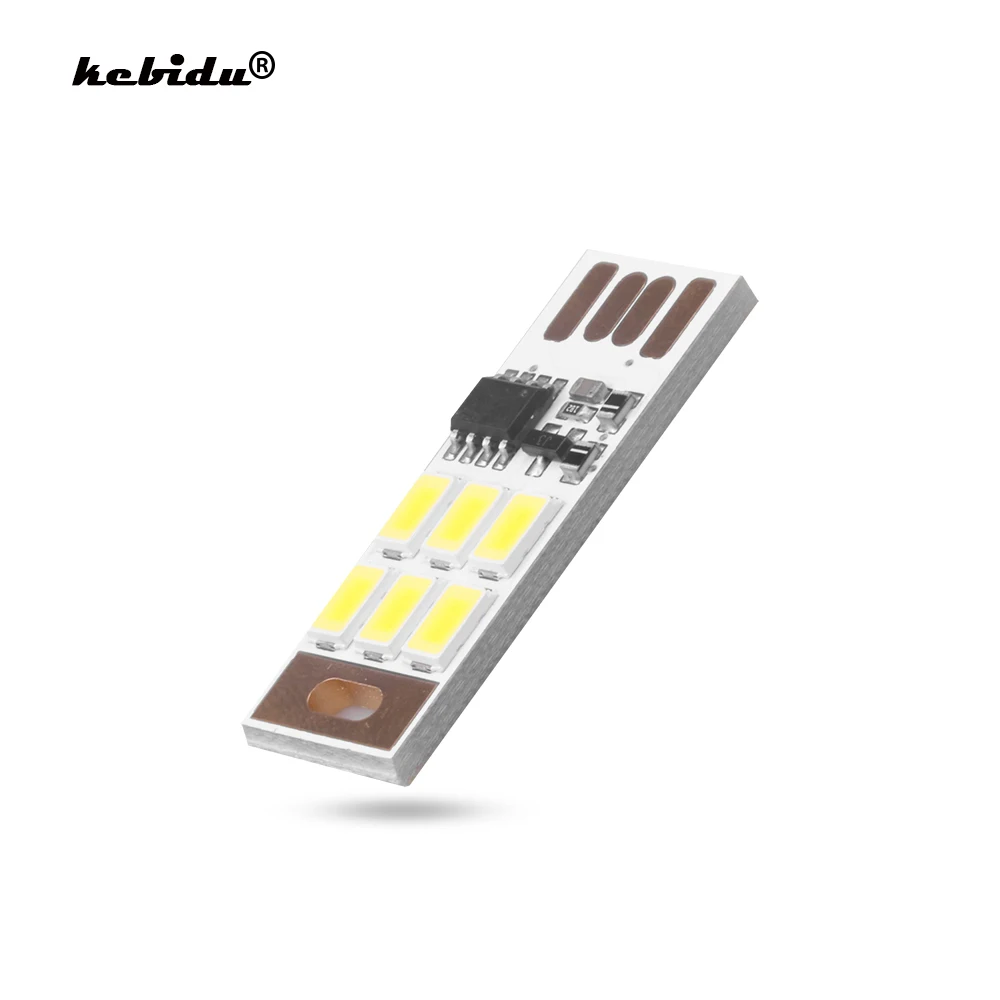 Kebidu Новинка 1 шт. мини сенсорный диммер карманная карта USB лампа питания 6