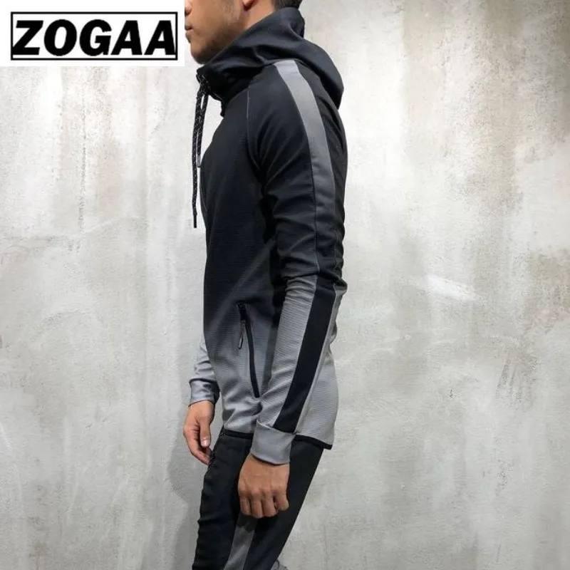 ZOGAA новинка 2019 брендовый мужской спортивный костюм комплект из 2 предметов 3D