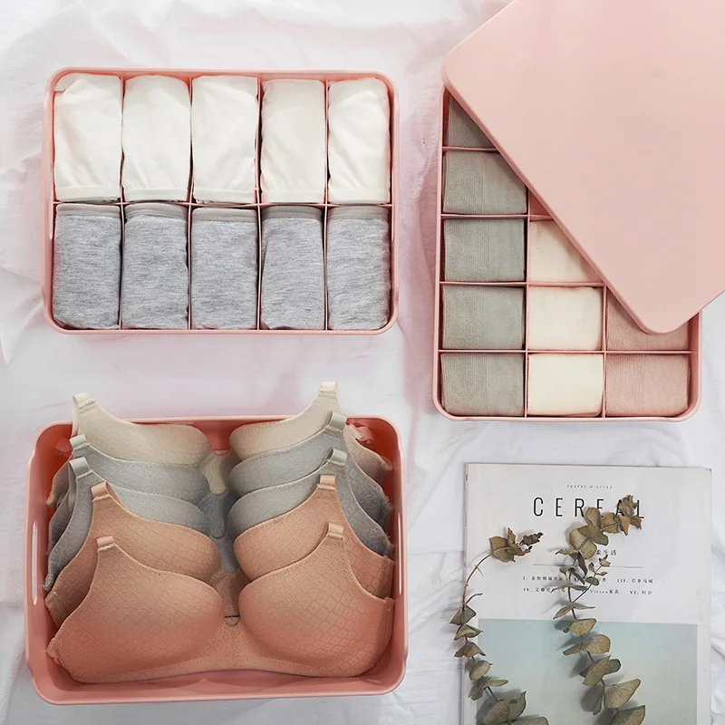 3 предмета многофункциональная коробка для хранения нижнего белья с крышкой