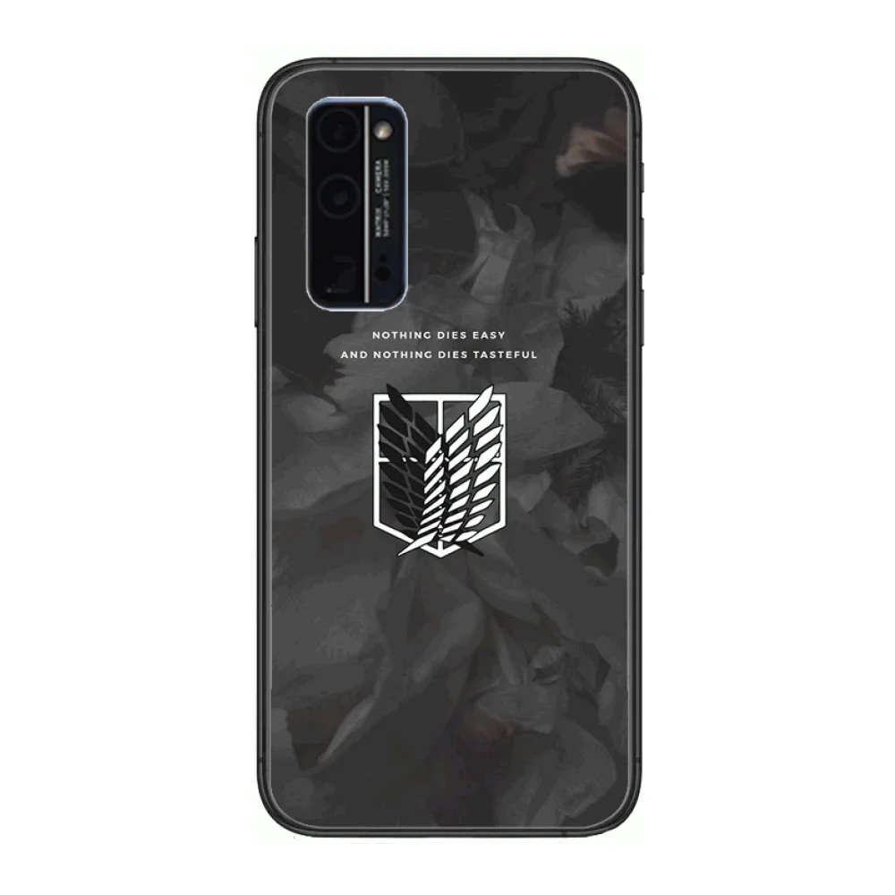 

HD Titan Animation Phone Case Hull For Huawei Honor 8 9 10 20 30 A S Lite Pro 5g i Black Back Soft Cell Cover Pretty