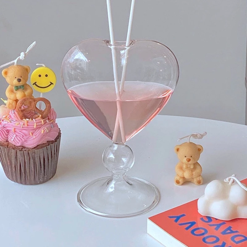 Стеклянная ваза для цветов в форме сердца прозрачные настольные контейнеры