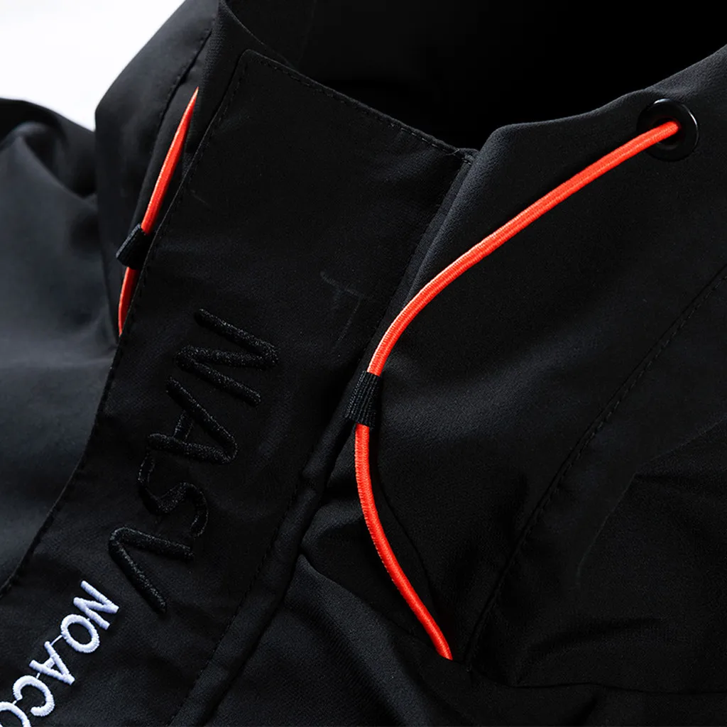 Men's Jackets Loose Casual Autumn Winter Fashion Patchwork Hoodie Zipper Outdoor Sport Coat New Parka Windbreaker | Мужская одежда