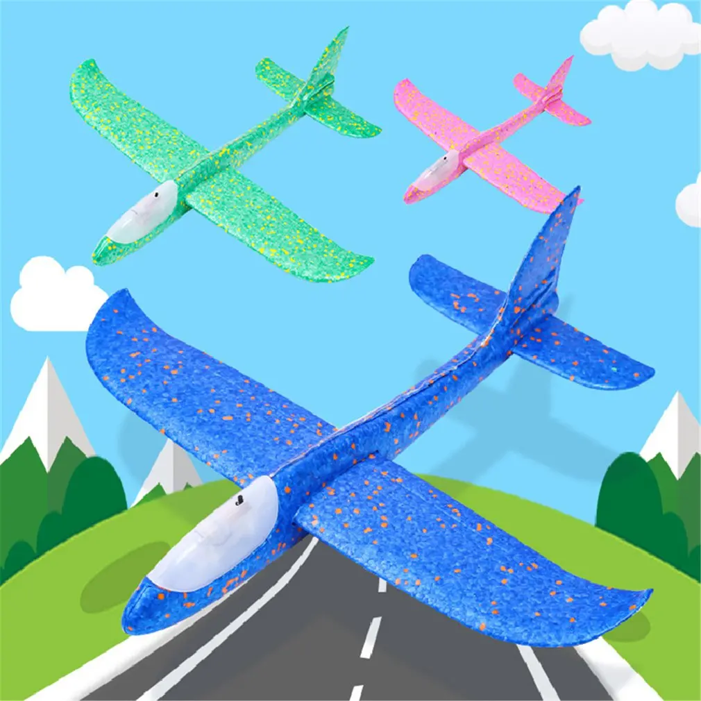 Ручной запуск со светодиодной подсветкой для метания планерный самолет