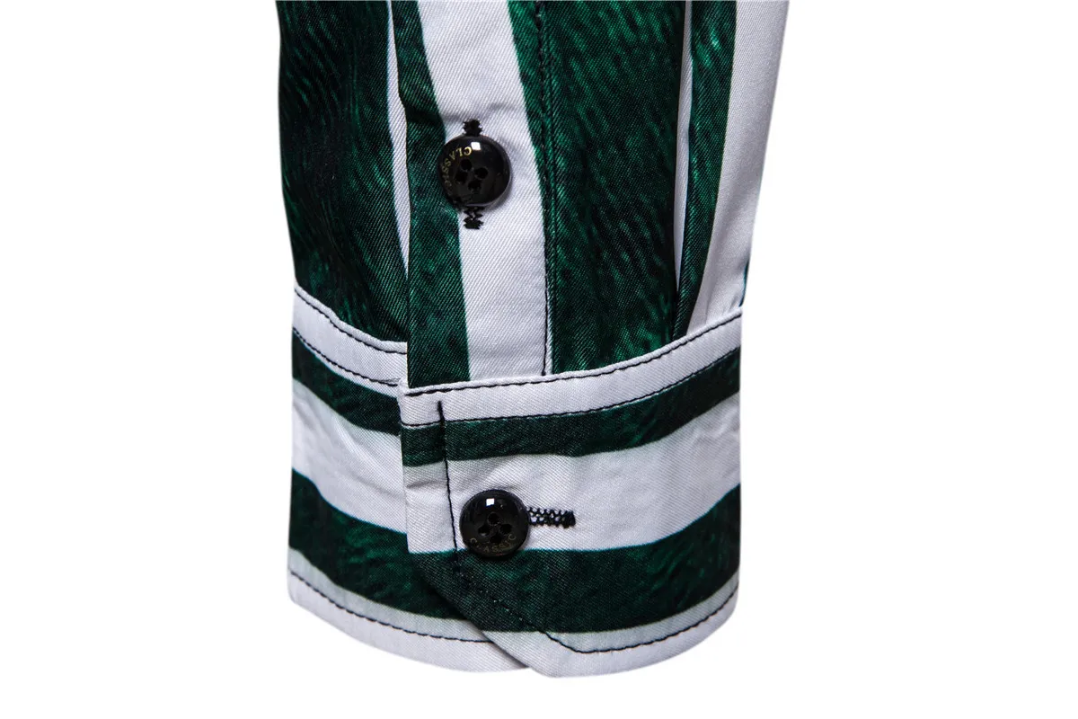 

2021 Spring Striped Shirts men Casual Men's Long Sleeve shirt Button Print Beach Loose Blouse Top Streetwear Camisa masculina