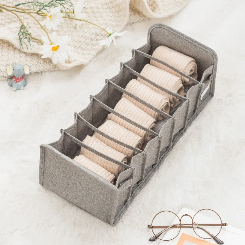 

Underwear Storage Box Socks Bra Underpants Foldable Divider Drawer Closet Organizer Household Clothes Storage Sorting Tools New