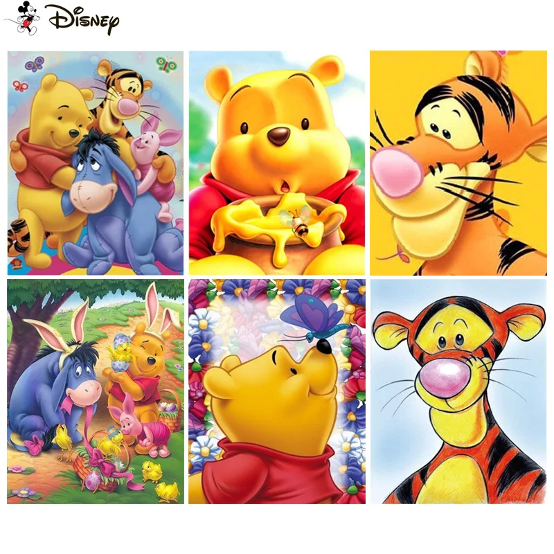 

Disney Diamond Painting Cross Stitch "Cartoon winnie the pooh" 5D DIY Diamond Embroidery Full Square/round Rhinestone Of Picture