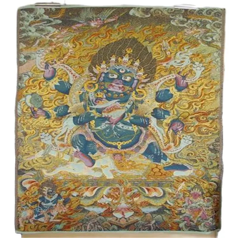 Nepal Thangka парча живопись золото шелкотканая статуя Будды|statue|statues buddha |