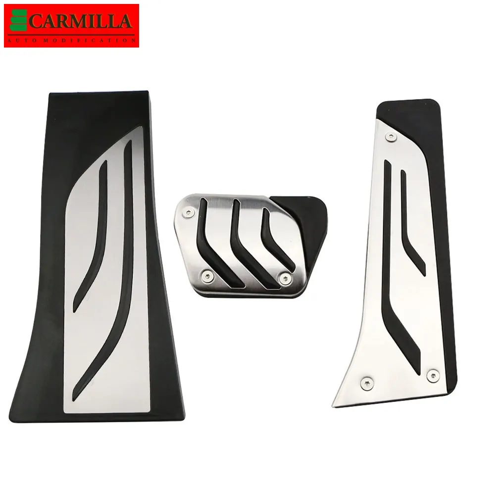 Carmilla Car Gas Fuel Brake Footrest Pedal Plate Pad for BMW X5 X6 F15 F16 E70 E71 E72 Pedals Pad Accessories