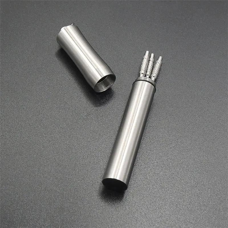 Карманный футляр для зубочистки водонепроницаемый чехол из нержавеющей стали