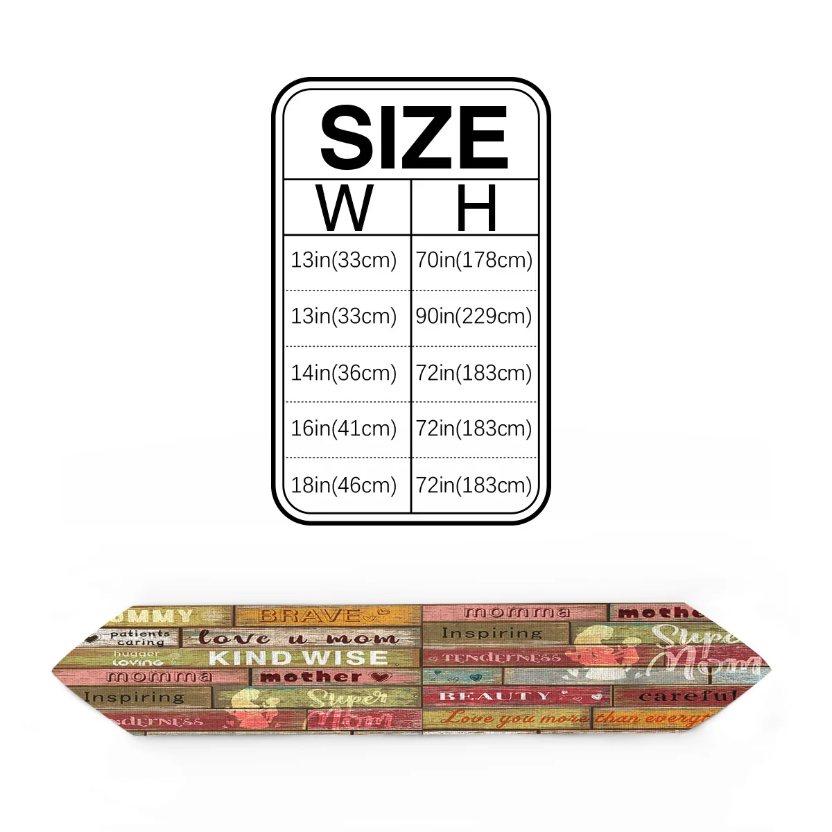 День матери Гвоздика Любовь Ретро Деревянные Настольные бегуны для свадебной