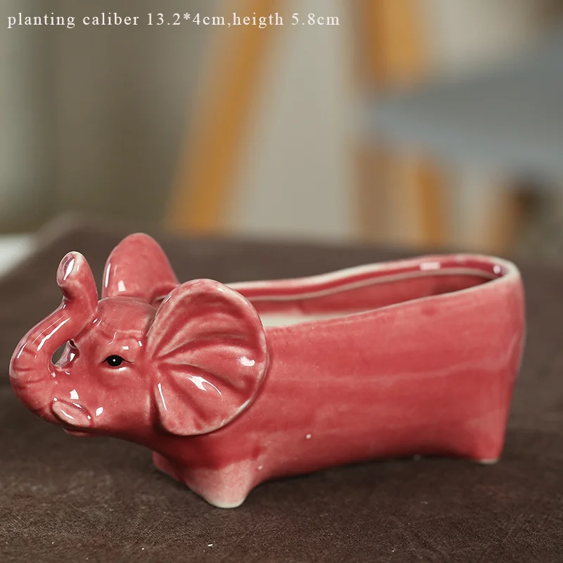 Цветочный горшок суккулент искусственное животное слоны стильное растение