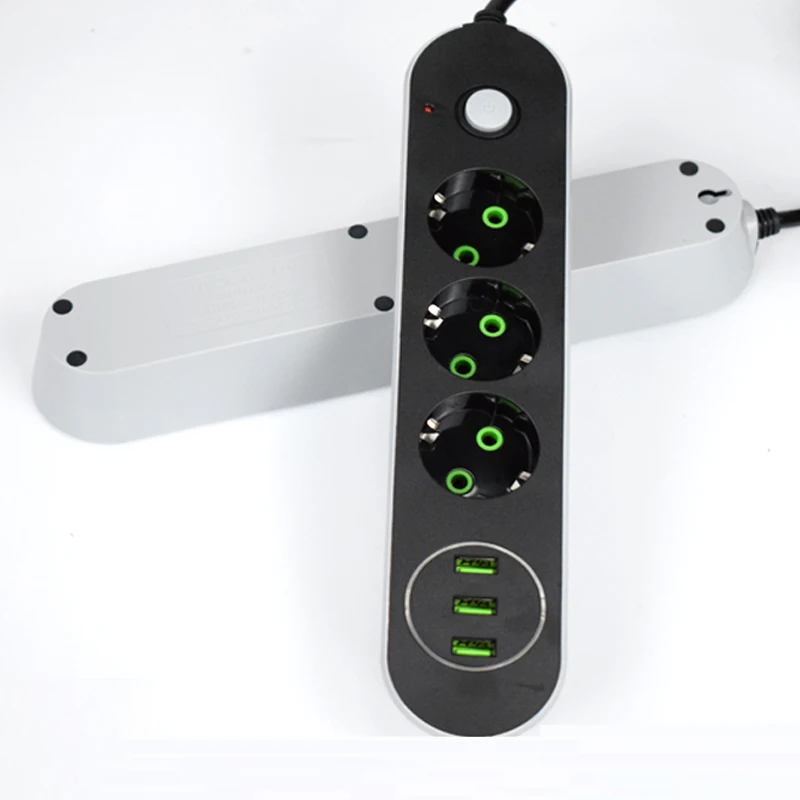 Розетка сетевая с USB-разъемом и штепсельной вилкой европейского стандарта