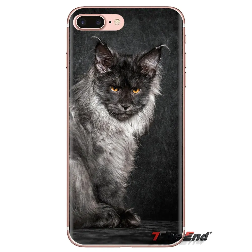 Soft Transparent Cases Covers For Xiaomi Redmi 4 3 3S Pro Mi3 Mi4 Mi4i Mi4C Mi5 Mi5S Mi Max Note 2 pet maine coon cat silver |