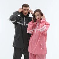 rainfreem pongee raincoat suit impermeable womenmen motorcycle poncho hiking rain gear