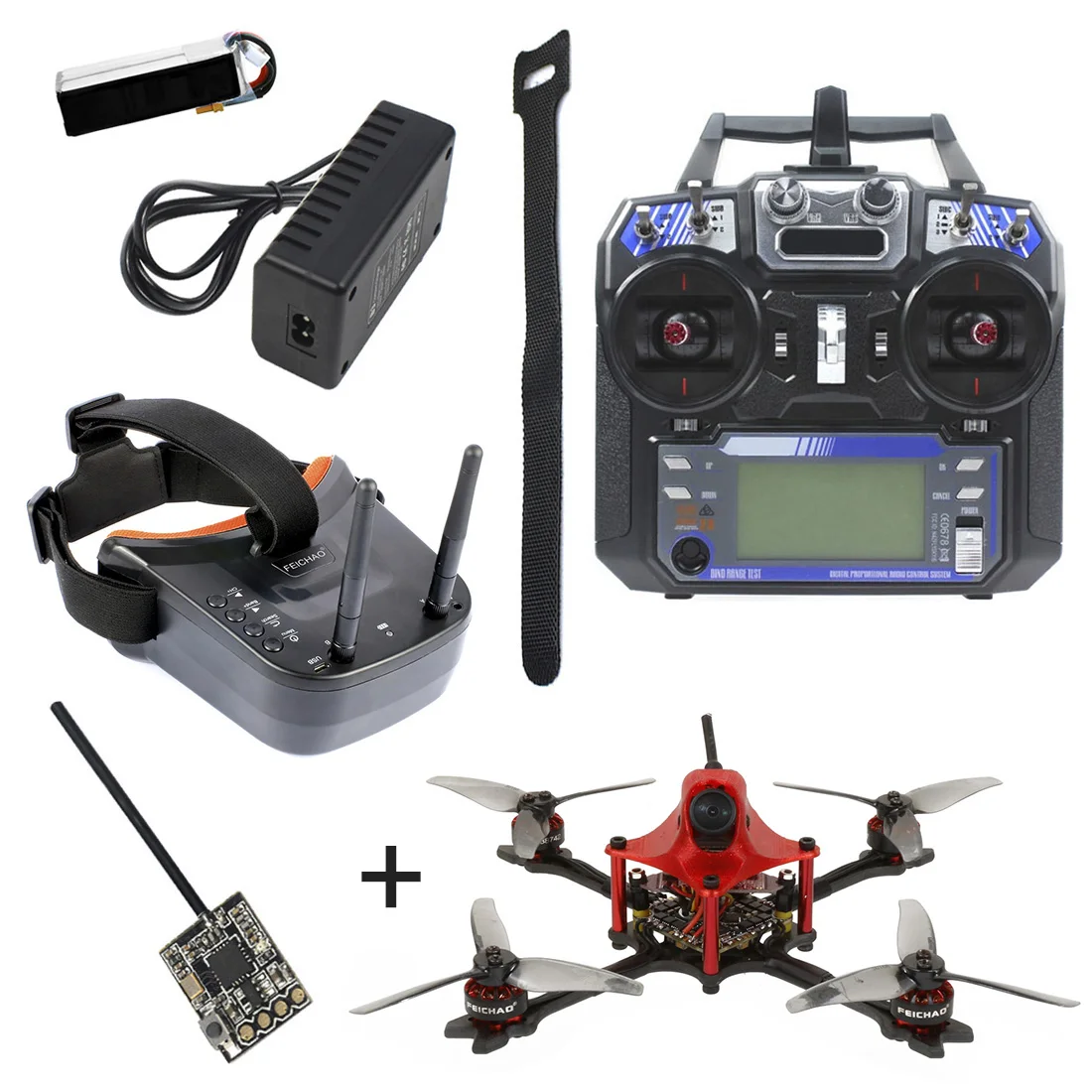 Комплект для квадрокоптера FEICHAO T143 FPV из углеродного волокна 143 мм 5000 кв