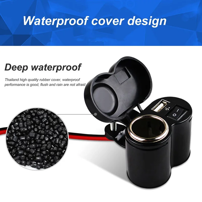 TIOODRE 12V 24V мотоцикл Скутер Руль USB Зарядное устройство Водонепроницаемый