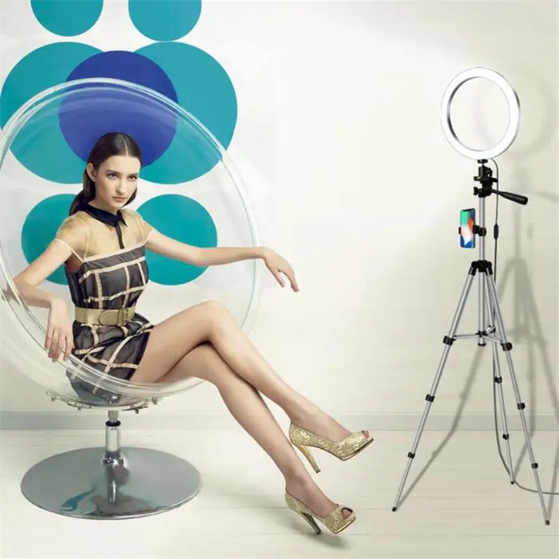Светодиодный кольцевой светильник для селфи 3500-5500k лампа студийной съемки и