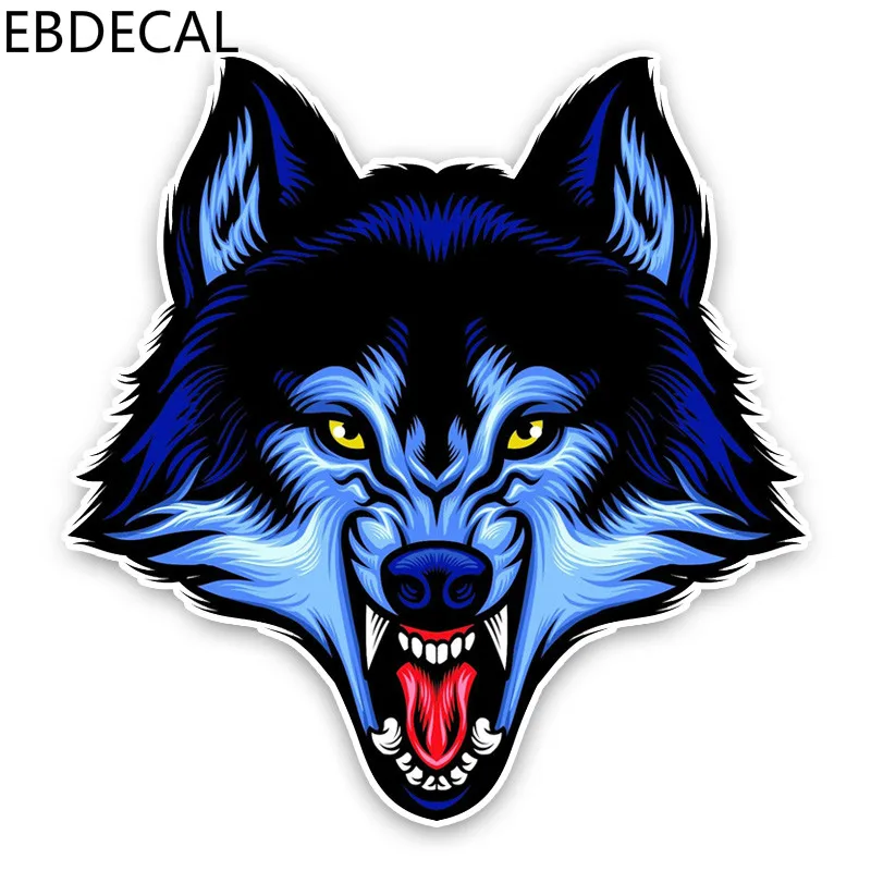 Ebdeckle интересный Мультфильм Сердитый Прекрасный волк голова цветной для авто