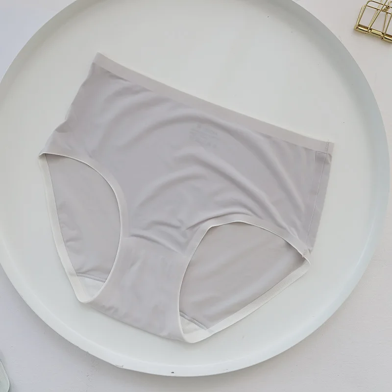 Трусы женские шелковые бесшовные с высокой посадкой летние NK916 | Женская одежда