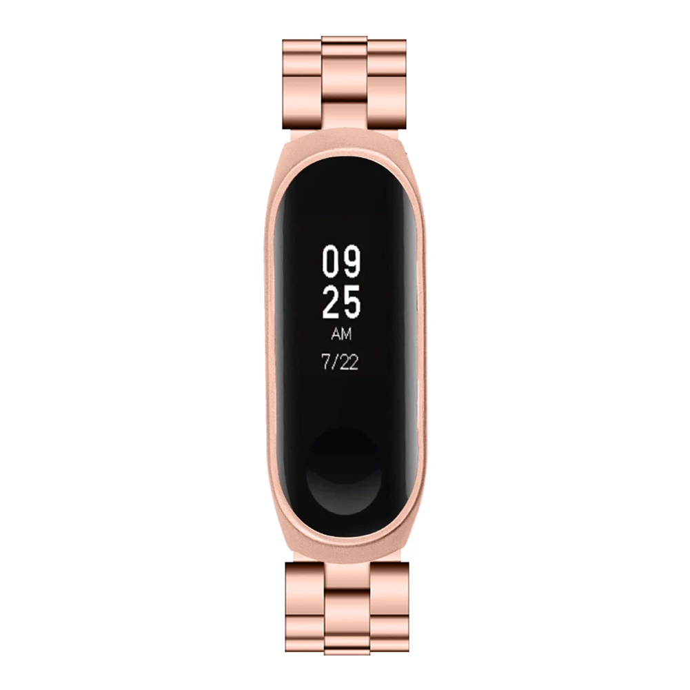 Ремешок для часов из металлической нержавеющей стали Mi Band 3 4 браслет смарт